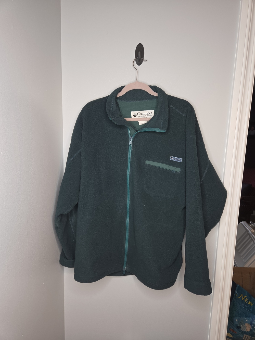 Columbia Men's Dark Green Full-Zip Fleece Jacket